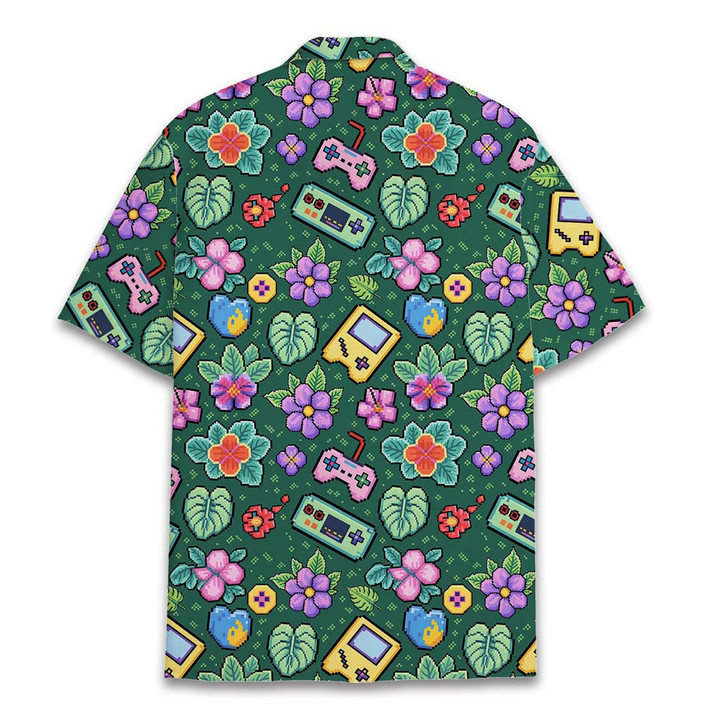 Retro Pixel Art Game Console Hawaiian Shirt S-5XL