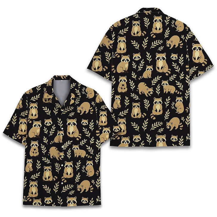 Funny Vintage Raccoon Summer Hawaiian Shirt S-5XL