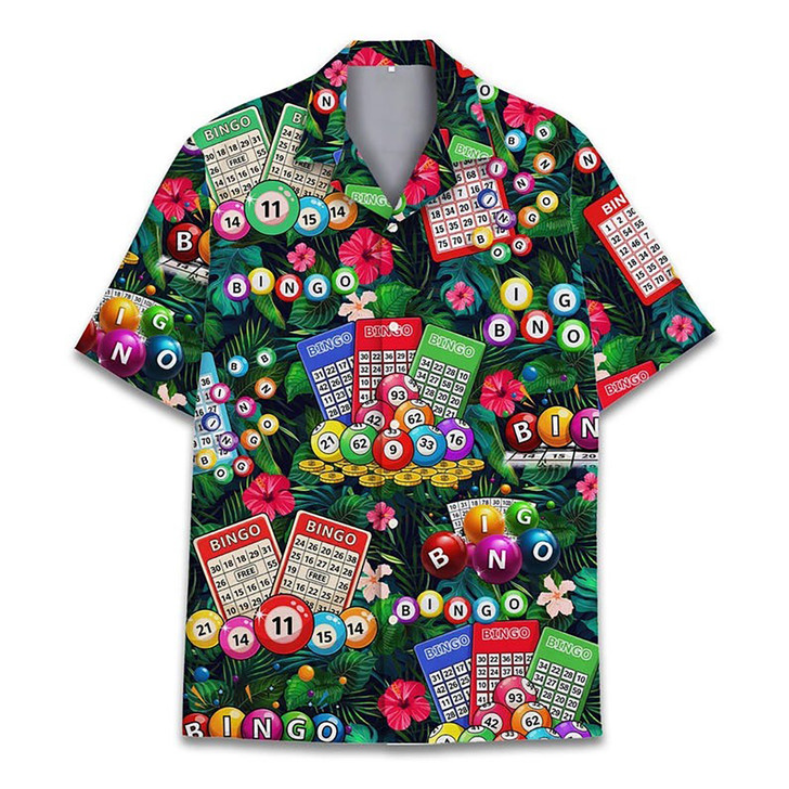 Funny Bingo Lucky Game Summer Party Hawaiian Shirt S-5XL