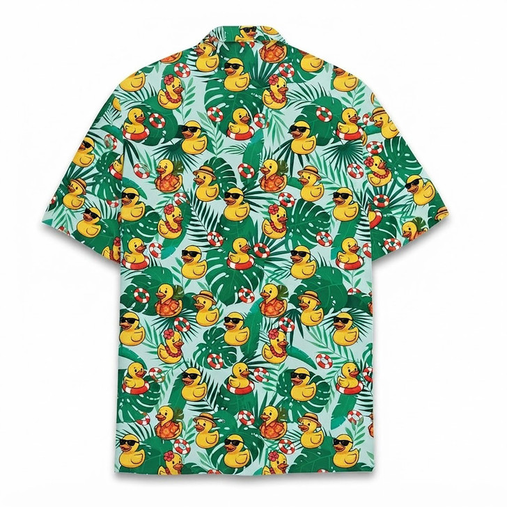 Tropical Rubber Duck Aloha Summer Beach Hawaiian Shirt S-5XL