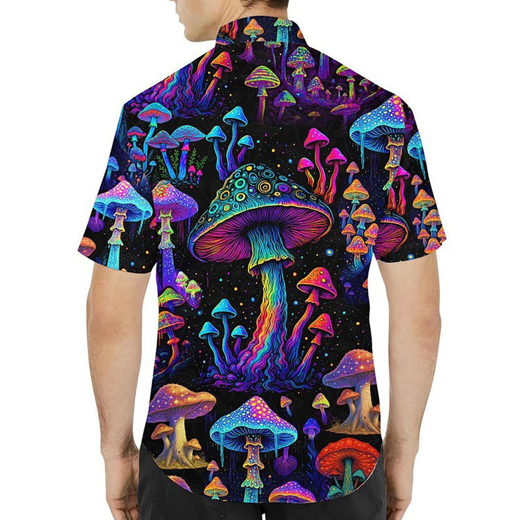 Colorful Abstract Mushroom Festival Hawaiian Shirt S-5XL