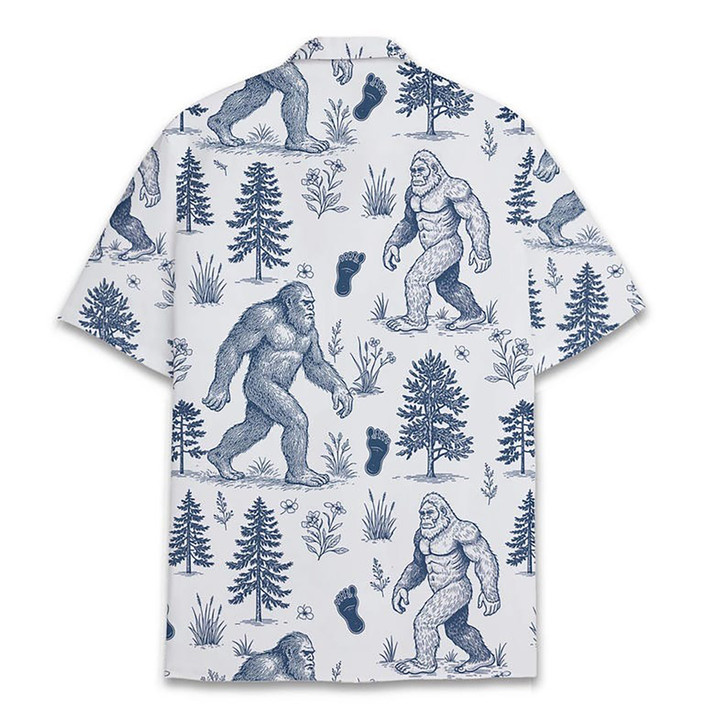 Funny Bigfoot Sasquatch Vintage Yeti Hawaiian Shirt S-5XL