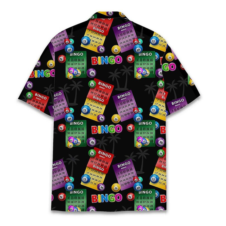 Funny Bingo Lucky Game Night Colorful Casino Hawaiian Shirt S-5XL