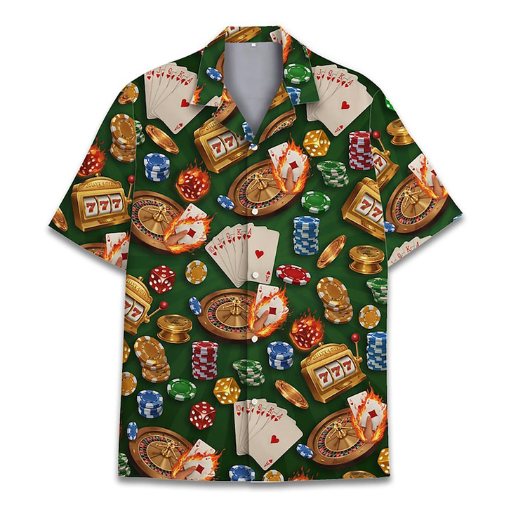 Casino Las Vegas Poker Summer Hawaiian Shirt S-5XL