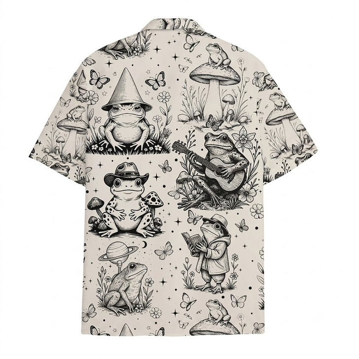 Vintage Frog Cottagecore Toad Summer Vacation Hawaiian Shirt S-5XL