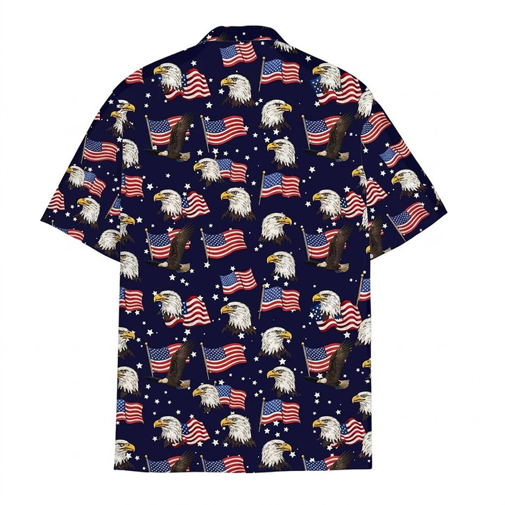 Patriotic 4th of July American Flag Independence Day Hawaiian Shirt S-5XL