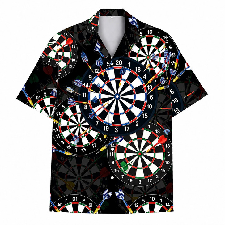Funny Dartboard Darts Game Bar Pub Party Hawaiian Shirt S-5XL