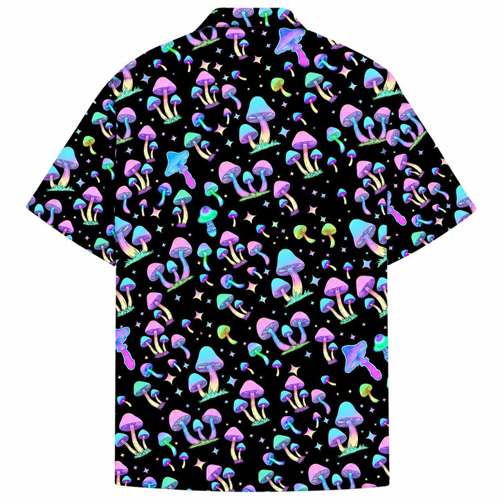 Psychedelic Trippy Mushroom Festival Rave Hawaiian Shirt S-5XL