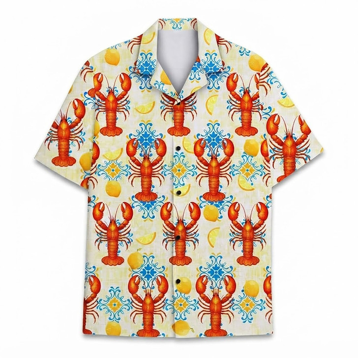 Funny Lobster Seafood Summer Beach Hawaiian Shirt S-5XL