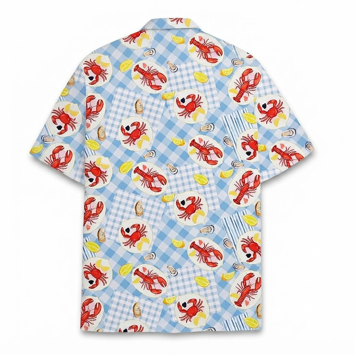 Funny Lobster Crab Seafood Summer Beach Hawaiian Shirt S-5XL