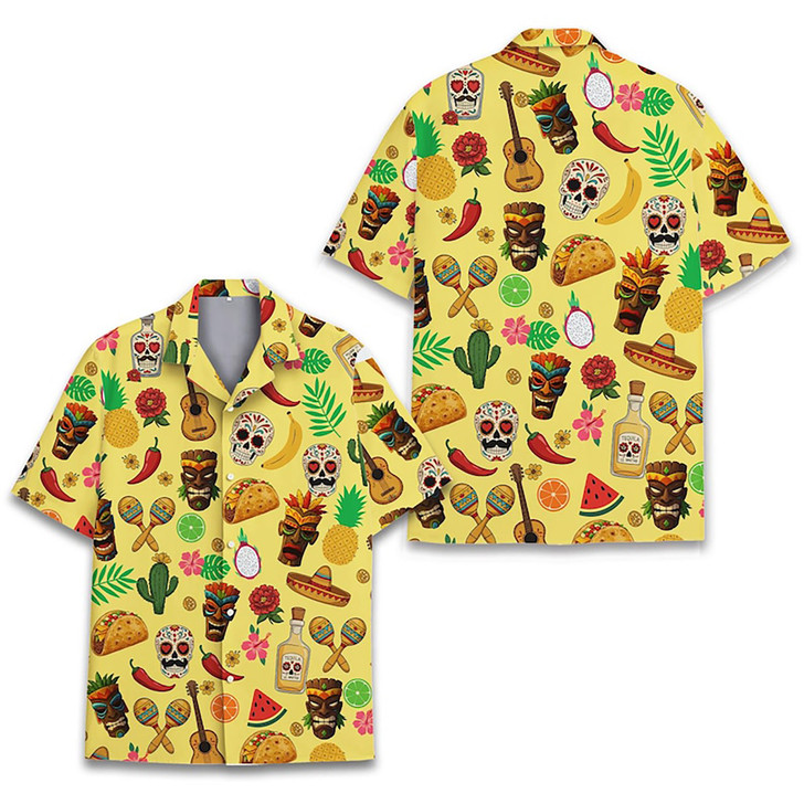Funny Cinco De Mayo Mexican Festive Tiki Hawaiian Shirt S-5XL