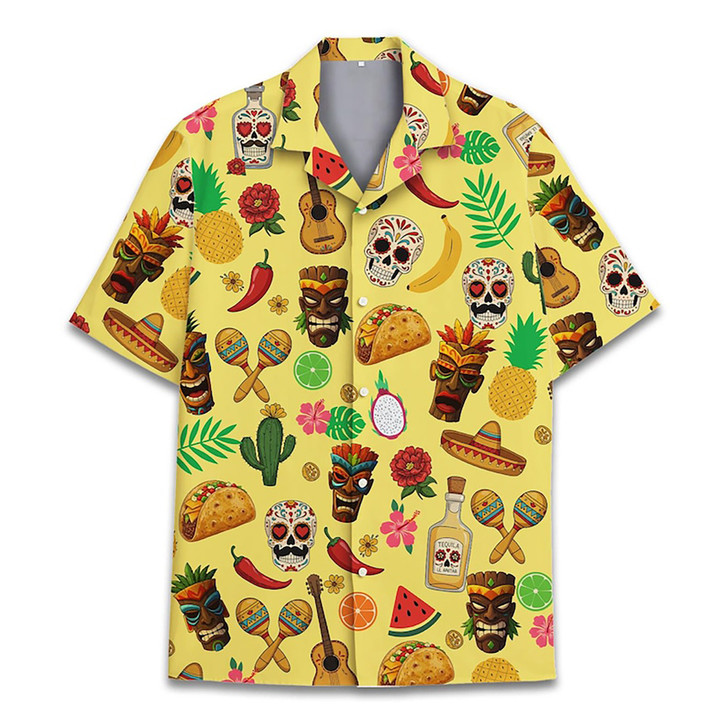 Funny Cinco De Mayo Mexican Festive Tiki Hawaiian Shirt S-5XL
