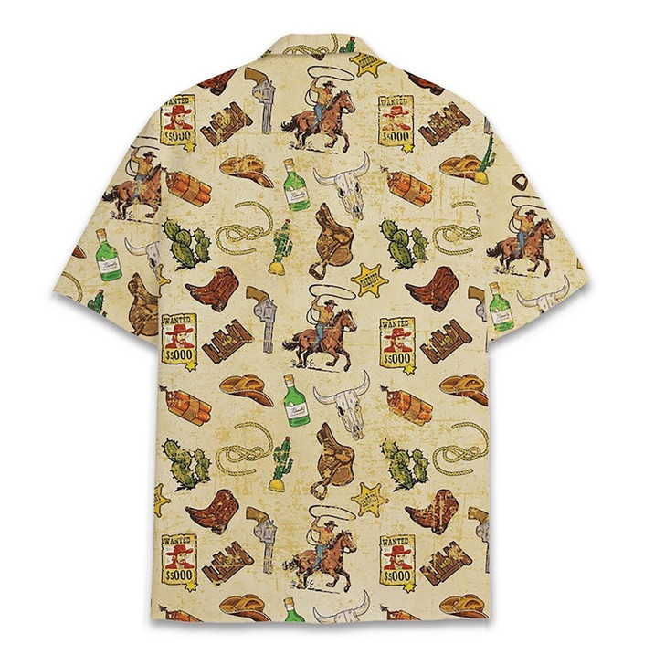Vintage Cowboy Western Wild Rodeo Hawaiian Shirt S-5XL