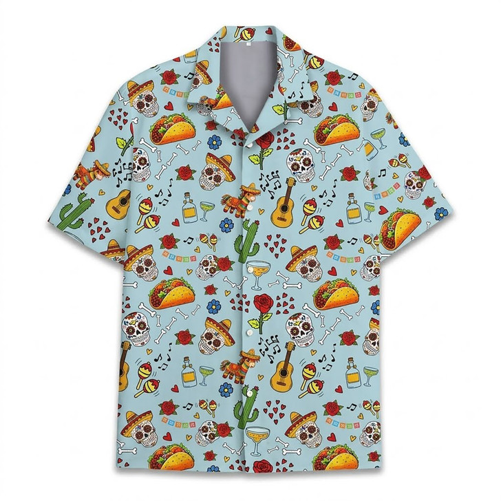 Mexican Fiesta Taco Tequila Cinco De Mayo Hawaiian Shirt S-5XL