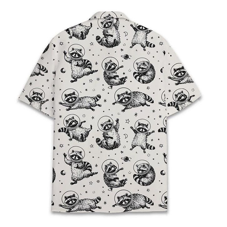 Astronaut Raccoon Space Summer Hawaiian Shirt S-5XL