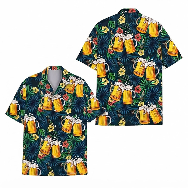Tropical Palm Tree Funny Summer Hawaiian Shirt S-5XL