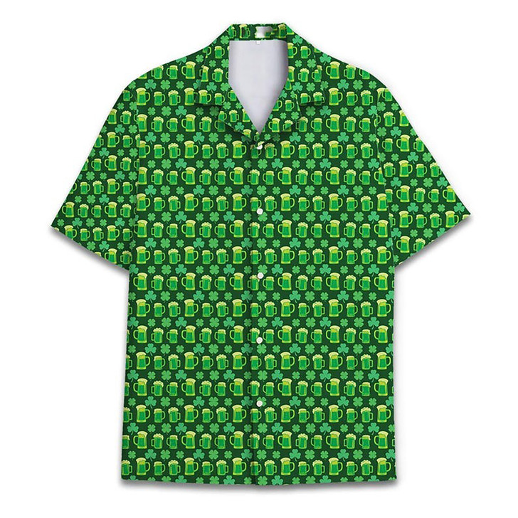 St Patrick's Day Shamrock Beer Hawaiian Shirt S-5XL