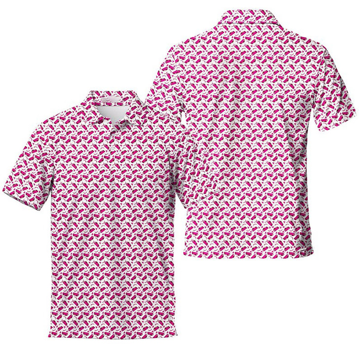 Pink Chili Pepper Taco Men's Polo Shirt S-5XL