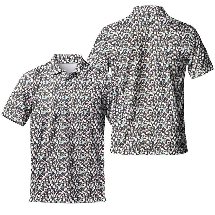 Funny Penguin Print Pattern Men's Polo Shirt S-5XL
