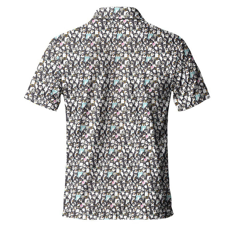 Funny Penguin Print Pattern Men's Polo Shirt S-5XL