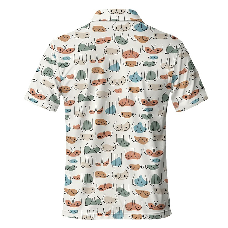 Funny Boobs Pattern Golf Men's Polo Shirt S-5XL