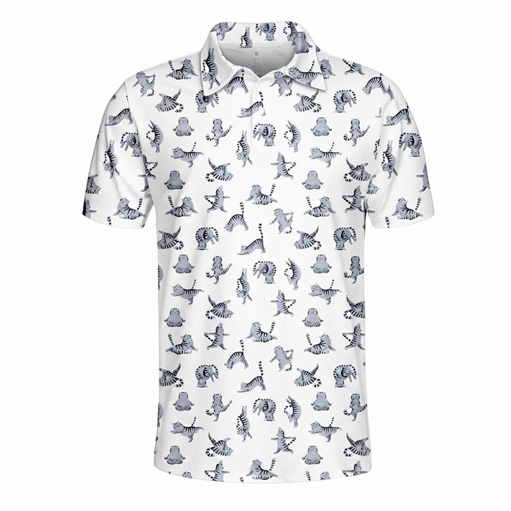 Funny Cat Golf Polo Shirt, Men's Polo Shirt S-5XL