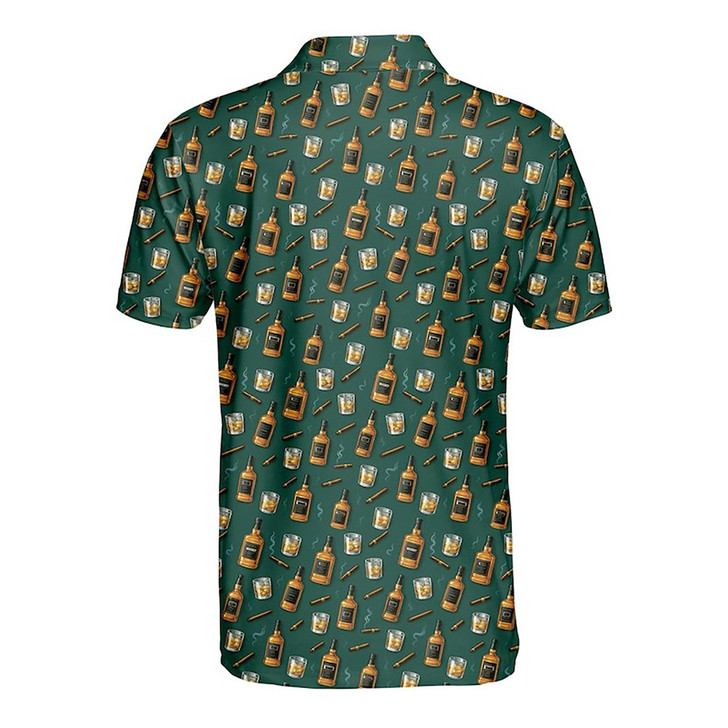Funny Whiskey Cigar Bourbon Polo Shirt, Men's Polo Shirt S-5XL