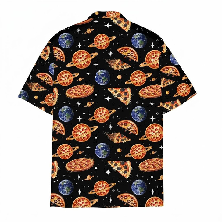 Pizza Galaxy Cosmic Space Planet Hawaiian Shirt S-5XL