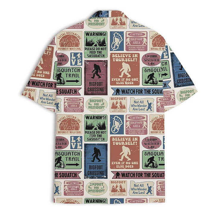 Funny Bigfoot Sasquatch Aloha Hawaiian Shirt S-5XL