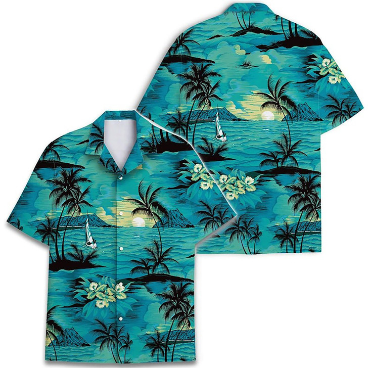 Retro Summer Beach Aloha Hawaiian Shirt S-5XL
