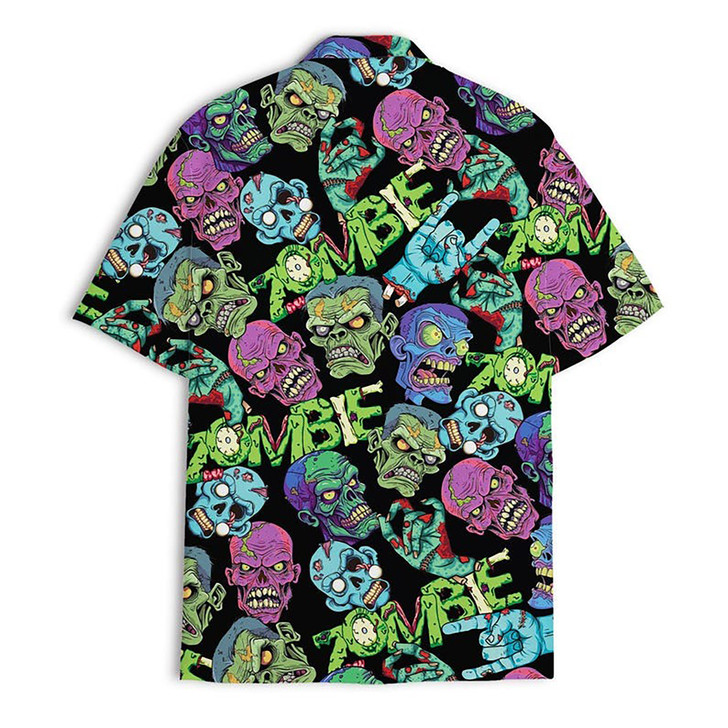 Retro Zombie Colorful 80s Style Hawaiian Shirt S-5XL