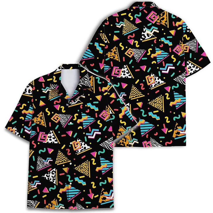80s Retro Bowling Unisex Button Down Hawaiian Shirt S-5XL