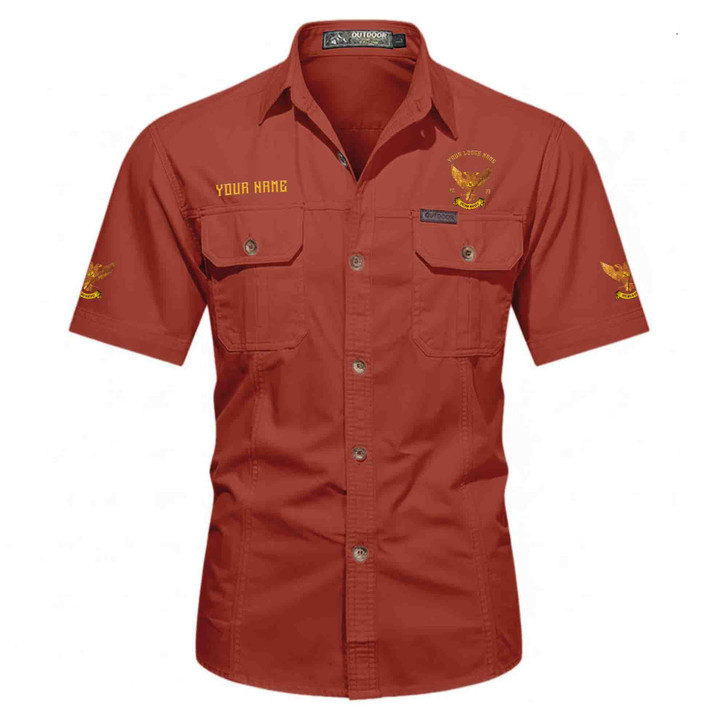 Customized Name, Lodge and Number Rite of Scottish 32 Wings Up Workwear Short Sleeve M-5XL