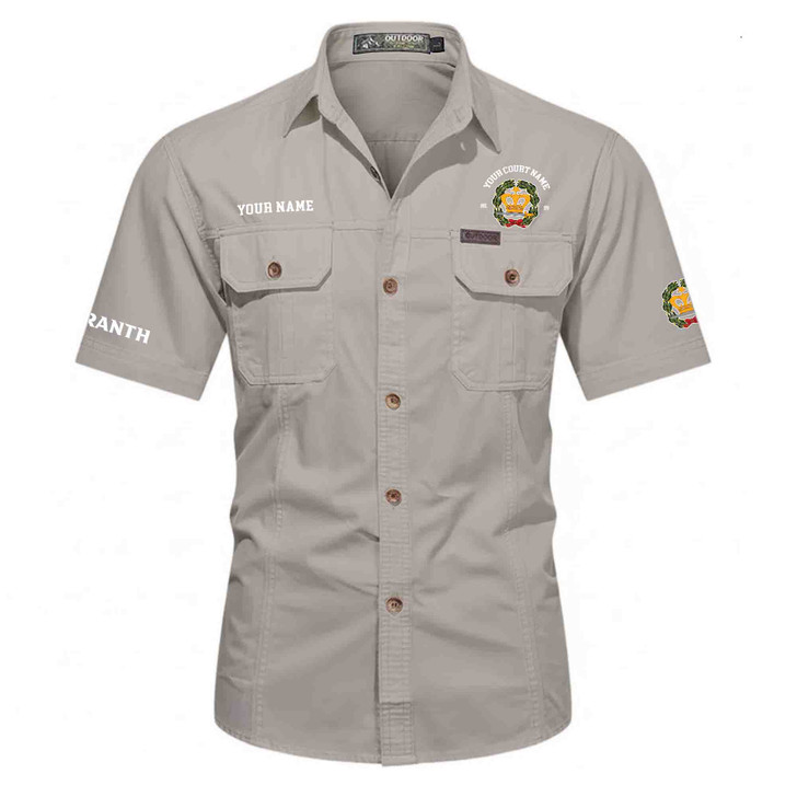 Customized Name, Court and Number Order of Amaranth Workwear Short Sleeve Shirt M-5XL