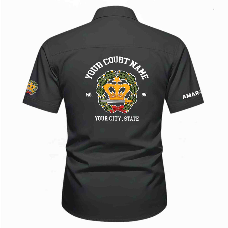 Customized Name, Court and Number Order of Amaranth Workwear Short Sleeve Shirt M-5XL