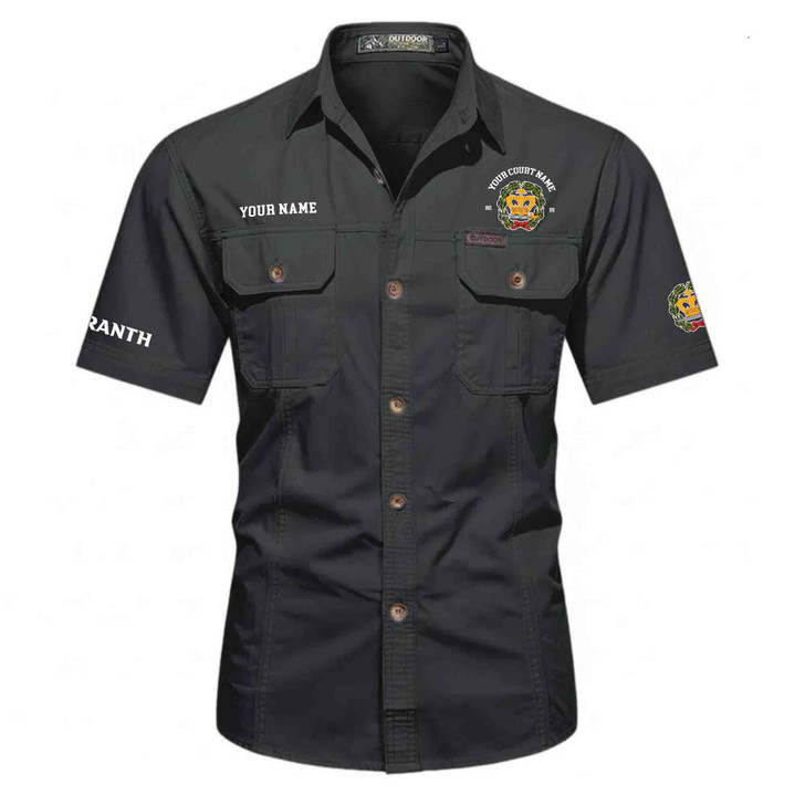 Customized Name, Court and Number Order of Amaranth Workwear Short Sleeve Shirt M-5XL