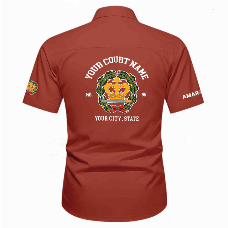 Customized Name, Court and Number Order of Amaranth Workwear Short Sleeve Shirt M-5XL