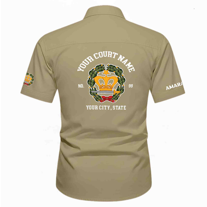 Customized Name, Court and Number Order of Amaranth Workwear Short Sleeve Shirt M-5XL