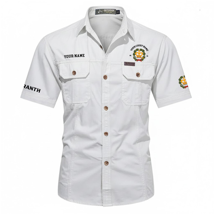 Customized Name, Court and Number Order of Amaranth Workwear Short Sleeve Shirt M-5XL