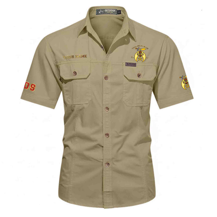 Customized Name, Temple and Number DOS Daughter of Sphinx Workwear Short Sleeve Shirt M-5XL