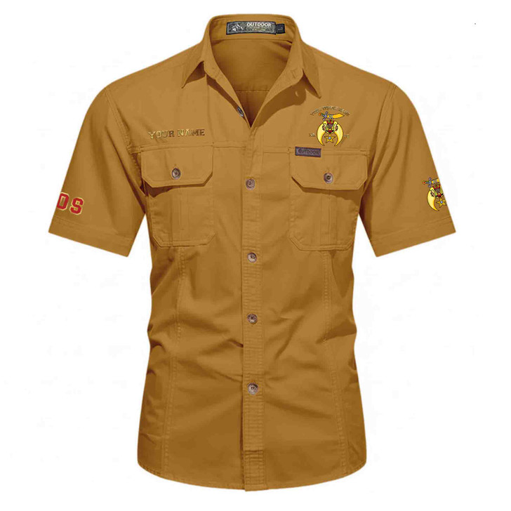 Customized Name, Temple and Number DOS Daughter of Sphinx Workwear Short Sleeve Shirt M-5XL