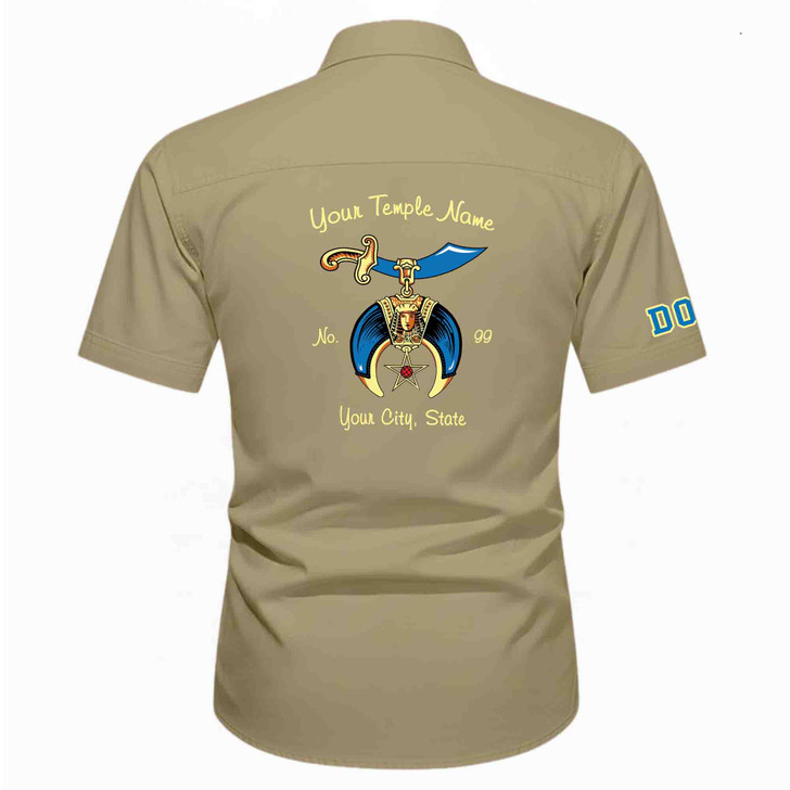 Customized Name, Temple and Number Daughter of Sphinx DOS Workwear Short Sleeve Shirt M-5XL