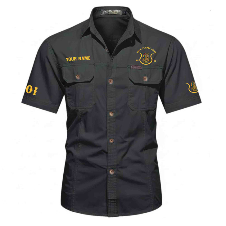 Customized Name, Oasis and Number Imperial Court, Egypt Daughters Workwear Short Sleeve Shirt M-5XL