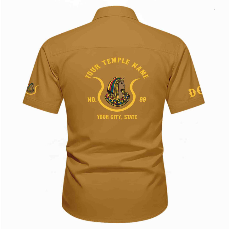 Customized Name, Oasis and Number Imperial Court, Egypt Daughters Workwear Short Sleeve Shirt M-5XL