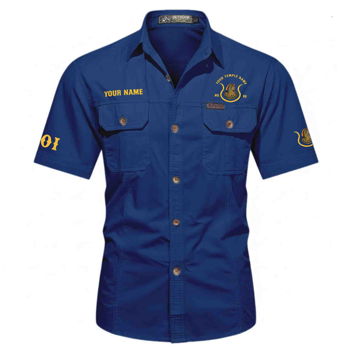 Customized Name, Oasis and Number Imperial Court, Egypt Daughters Workwear Short Sleeve Shirt M-5XL