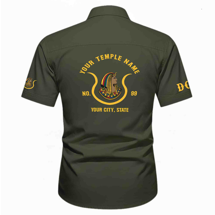 Customized Name, Oasis and Number Imperial Court, Egypt Daughters Workwear Short Sleeve Shirt M-5XL