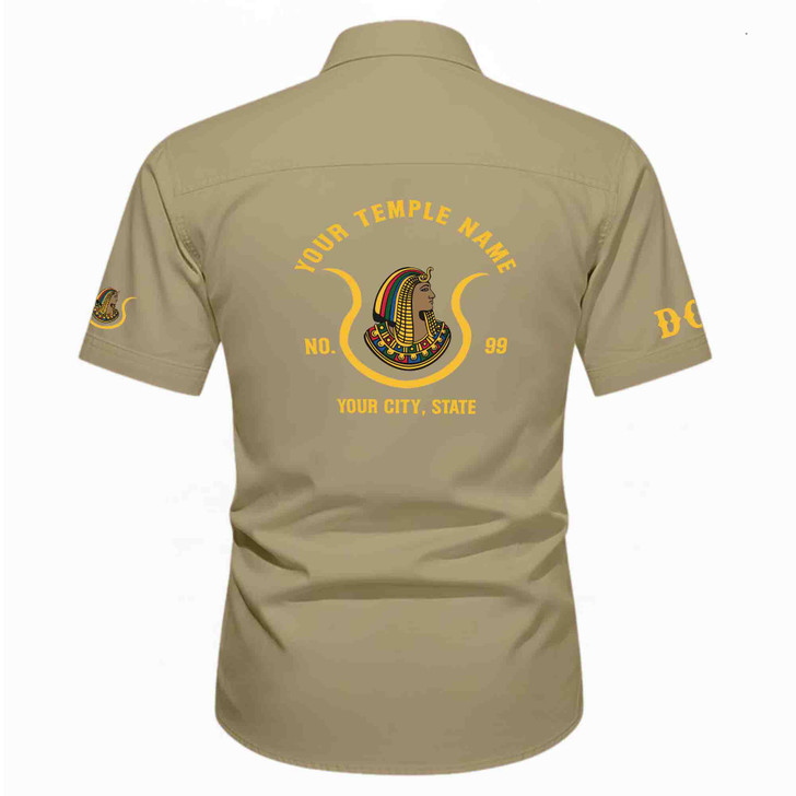 Customized Name, Oasis and Number Imperial Court, Egypt Daughters Workwear Short Sleeve Shirt M-5XL