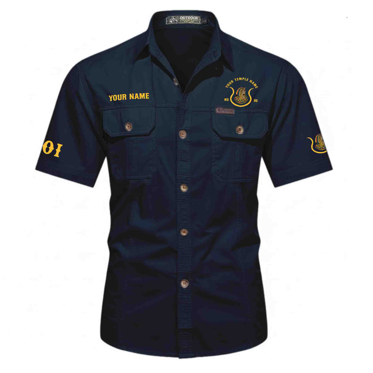 Customized Name, Oasis and Number Imperial Court, Egypt Daughters Workwear Short Sleeve Shirt M-5XL