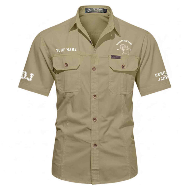 Customized Name, Court and Number Heroines Of Jericho HOJ Workwear Short Sleeve Shirt M-5XL