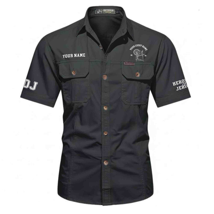Customized Name, Court and Number Heroines Of Jericho HOJ Workwear Short Sleeve Shirt M-5XL